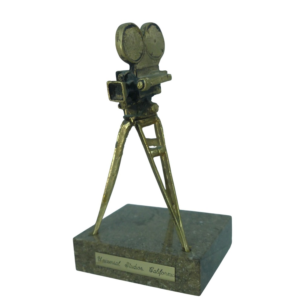 Universal Studios California Vintage Movie Camera Figurine Marble Base Souvenir‎